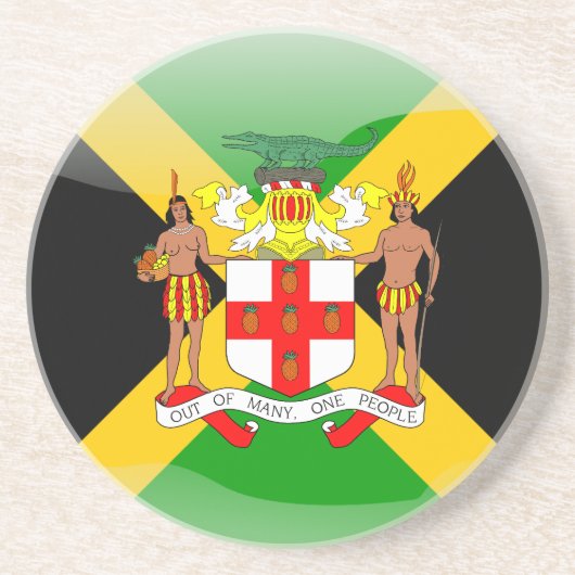 Hochglanzflagge Sandstein Untersetzer (Vorne)