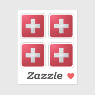 Hochglanzflagge Schweiz Aufkleber