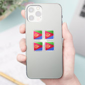 Hochglanzflagge von Eritrea Aufkleber (Telefon)