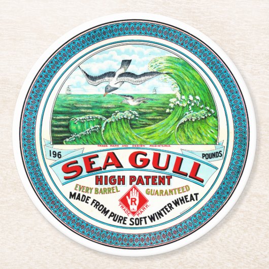 Hochglanzmehl Runder Pappuntersetzer (Vorderseite)