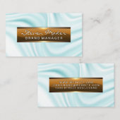 Hochglanzmetallisches Banner | Seidendrapery Visitenkarte (Vorne/Hinten)