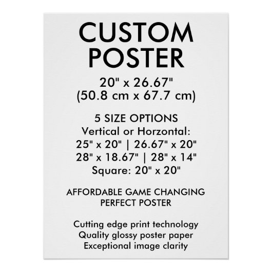 Hochglanzposter, vertikal, benutzerdefiniert, 20" poster (Vorderseite)