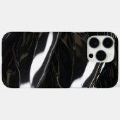 Hochglanzschwarze 3D-Wellenstruktur Case-Mate iPhone Hülle (Rückseite (Horizontal))