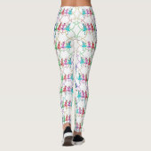 Hochglanztanzmehrfarbige Leggings (Rückseite)