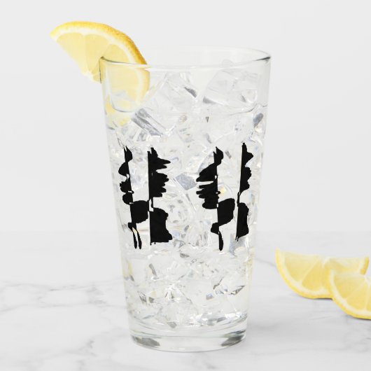 Hochglas mit abstraktem Doppelseitendesign Glas (Vorderseite Ice)