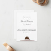 Hochgradig jüdisches Beileid aus Oak - Danksagunge Mitteilungskarte (Vorderseite/Rückseite Beispiel)