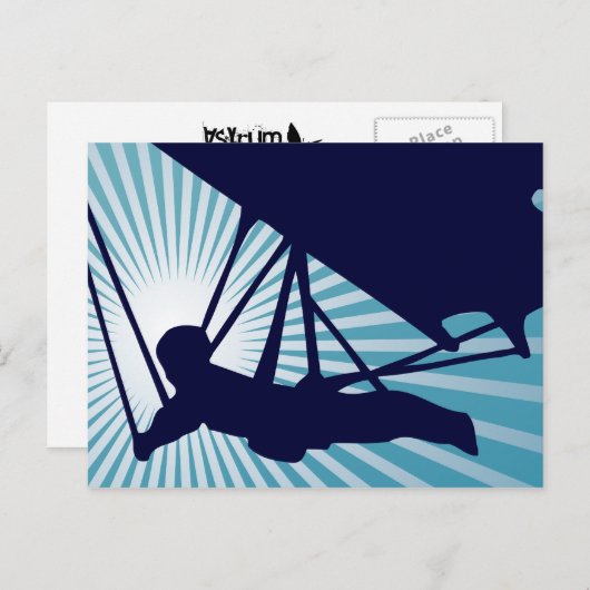 Hochhang-Gleitschirm Postkarte (Vorne/Hinten)