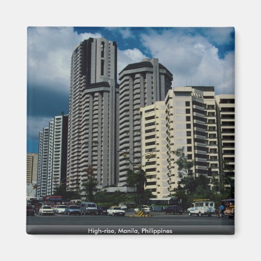 Hochhaus, Manila, Philippinen Magnet (Vorne)