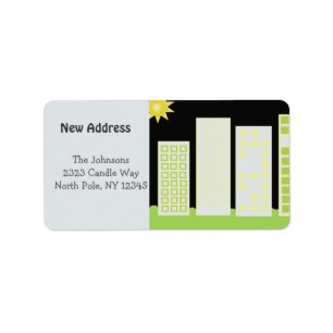 Hochhäuser Neue Adresse Adressaufkleber