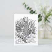 Hochhäuser - Postkarte (Stehend Vorderseite)