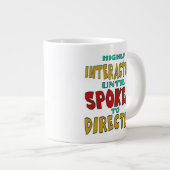 Hochinteraktiv, bis direkt angesprochen Lustig  Jumbo-Tasse (Vorderseite Rechts)