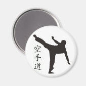Hochkick/Karate-Kanji Magnet (Vorderseite/Rückseite)