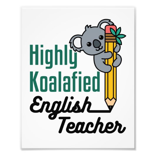 Hochkoalifizierter Englischlehrer Fotodruck (Vorne)