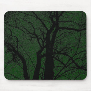 Hochkontrast-Baum - Dunkelgrün Mousepad