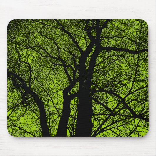 Hochkontrastbaum - Mars Green Mousepad (Vorne)