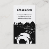 Hochkontrastfotografie Schwarz-weiß Visitenkarte (Rückseite)