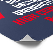 Hochkriminalität und Verfehlungen: Trump wird von  Poster (Ecke)