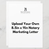 Hochladen der Blankenvorlage für das Notar-Marketi (Vorne/Hinten)