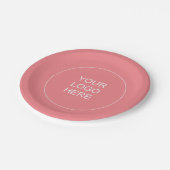 Hochladen der Vorlage für das Firmenlogo Pappteller (Schrägansicht)