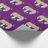 Hochladen des Bildes in ein Weihnachtsbauble-Lila Geschenkpapier (Ecke)