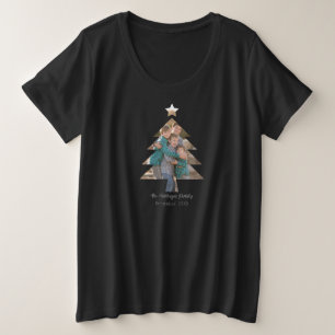 Hochladen des Familienbildes in eine Weihnachtsbau Große Größe T-Shirt