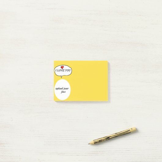 Hochladen des Gesichts Post-it Klebezettel (Auf Schreibtisch)