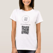 Hochladen Ihrer Logo-Vorlage Frauen Moderner QR-Co T-Shirt (Vorderseite)
