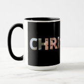 Hochladen Ihres Fotos in Text Christmas Black Tasse (Links)
