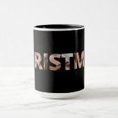 Hochladen Ihres Fotos in Text Christmas Black Tasse (Zentrum)