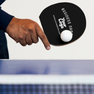 Hochladen Logo Retro-Modern Schwarz & Weiß (editie Tischtennis Schläger