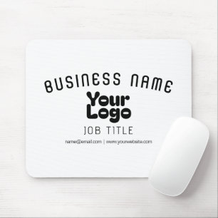 Hochladen Logo Retro-Modern Weiß & Schwarz (editie Mousepad
