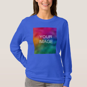 Hochladen Sie Ihr Foto auf Womens Deep Royal Blue T-Shirt