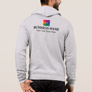 Hochladen von Firmenlogos - Rückseite und Vordergr Hoodie