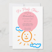 Hochladen von Kindern Eigene Zeichnend Kunst Girl  Einladung (Vorderseite)