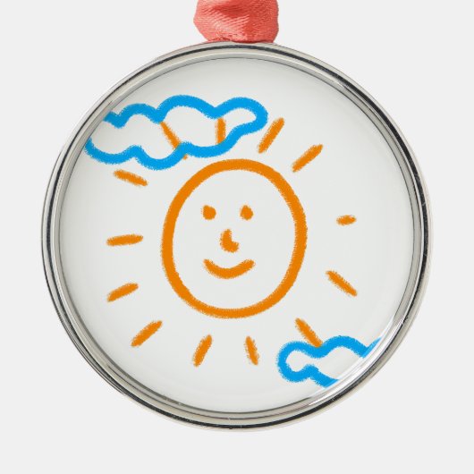 Hochladen von Kunst Zeichn Kids Artwork Ornament Aus Metall (Vorne)