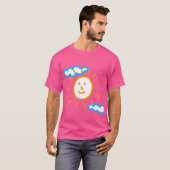Hochladen von Kunst Zeichn Kids Artwork zu rosa T-Shirt (Vorne ganz)