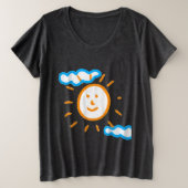 Hochladen von Kunstgemälden Kids Artwork in Grau Große Größe T-Shirt (Design vorne)