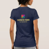 Hochladen von Logo Navy Gold Womens Bella Leinwand T-Shirt (Rückseite)