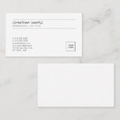 Hochladen von Logos Elegante Moderne, einfache Ber Visitenkarte (Vorne/Hinten)