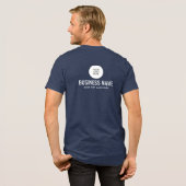 Hochladen von Logos Trending Navy Blue Front and B Tri-Blend Shirt (Rückseite voll)