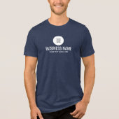 Hochladen von Logos Trending Navy Blue Front and B Tri-Blend Shirt (Vorderseite)