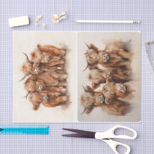 Hochland-Ansammlung Seidenpapier (Handwerk)