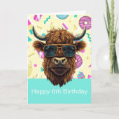 Hochland Coole Kuh GLÜCKLICH BIRTHTAG Karte (Vorderseite)