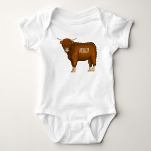 Hochland Cow Cartoon Baby Strampler
