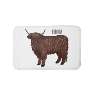 Hochland Cow Cartoon Badematte