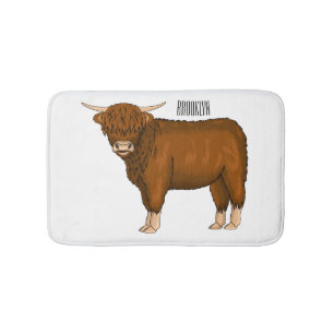 Hochland Cow Cartoon Badematte