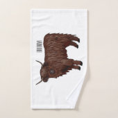 Hochland Cow Cartoon Badhandtuch Set (Handtuch)