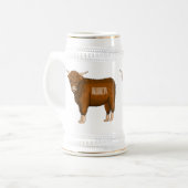 Hochland Cow Cartoon Bierglas (Vorderseite Links)