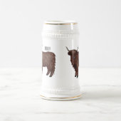 Hochland Cow Cartoon Bierglas (Mittel)