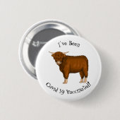 Hochland Cow Cartoon Button (Vorne & Hinten)